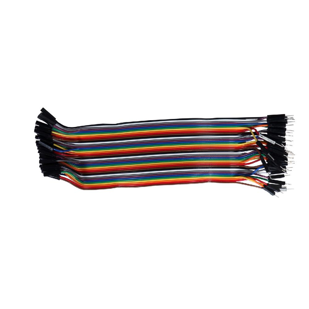 40-Piece Female To Female Jumper Wires - 8 Inch Breadboard Cables For Arduino & Raspberry Pi