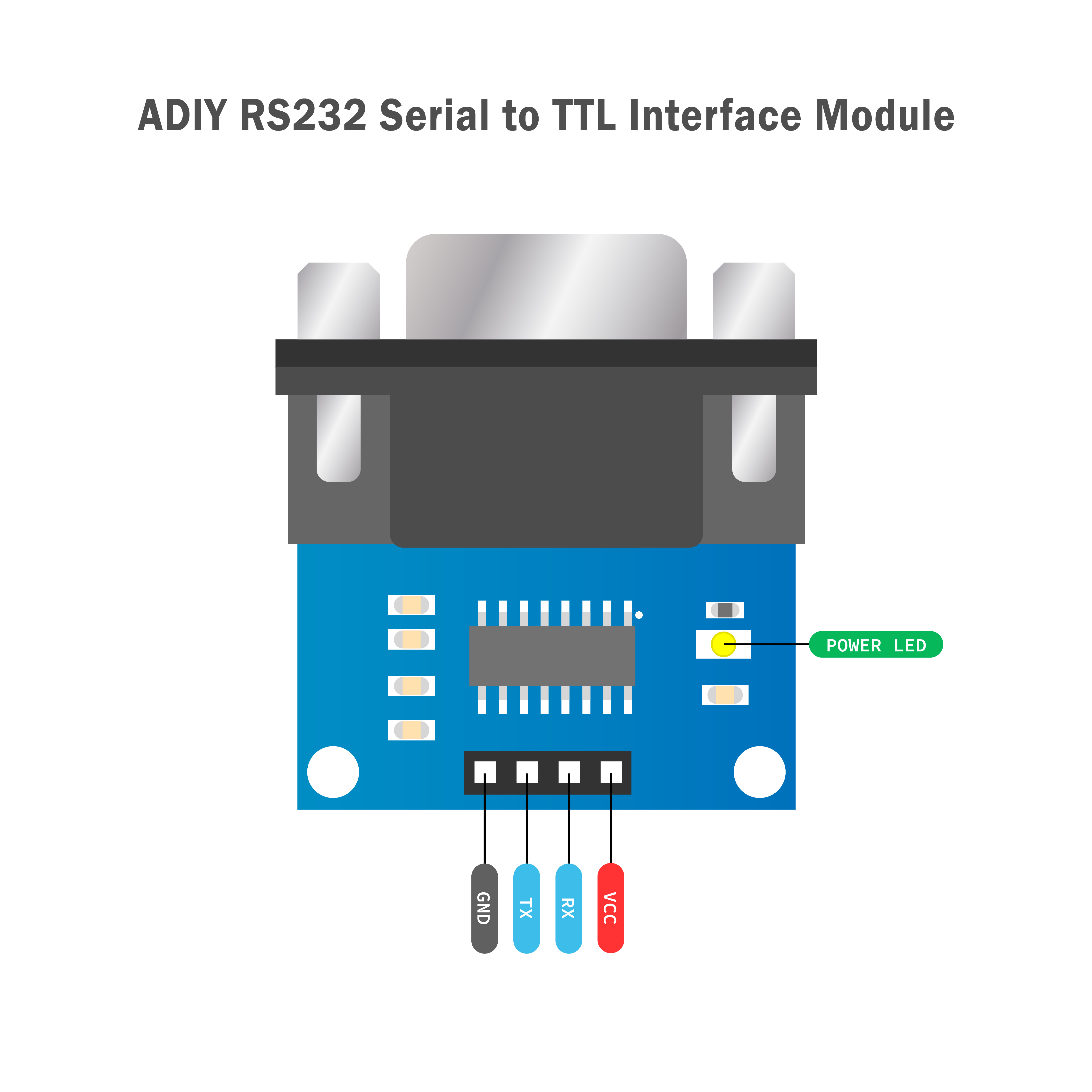 ADIY MAX3232 RS232 to TTL Serial Interface Module
