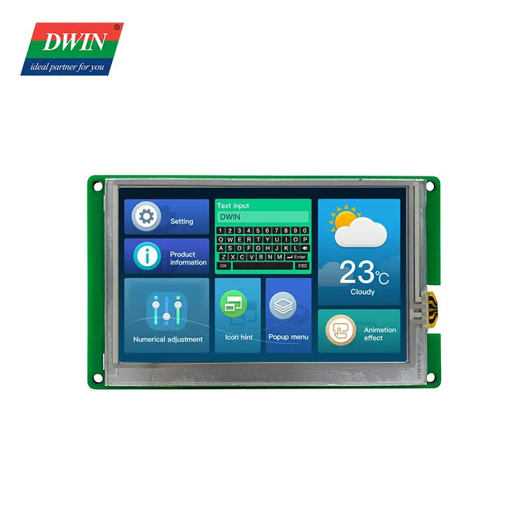 DWIN DMG80480T043_09WN 4.3 Inch HMI Display | 800?480 UART TFT IPS Screen